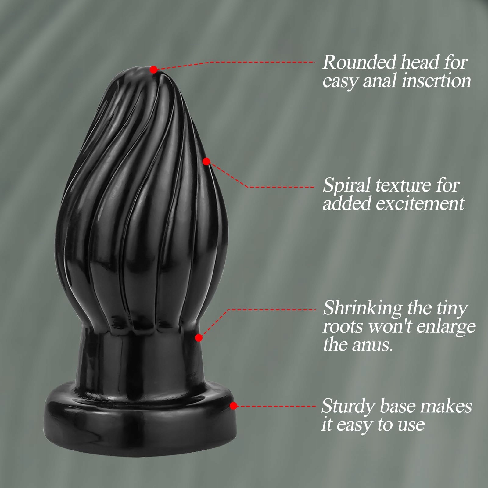AMZII Korek Analny Kulki Analne Dildo Analne Zabawka Erotyczna Czarny M — miniatura 3