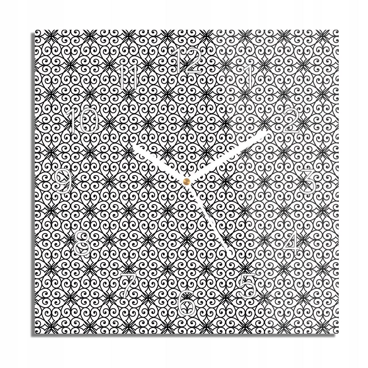 

Mozaika kwiaty wzór foto-zegar do kuchni 30x30
