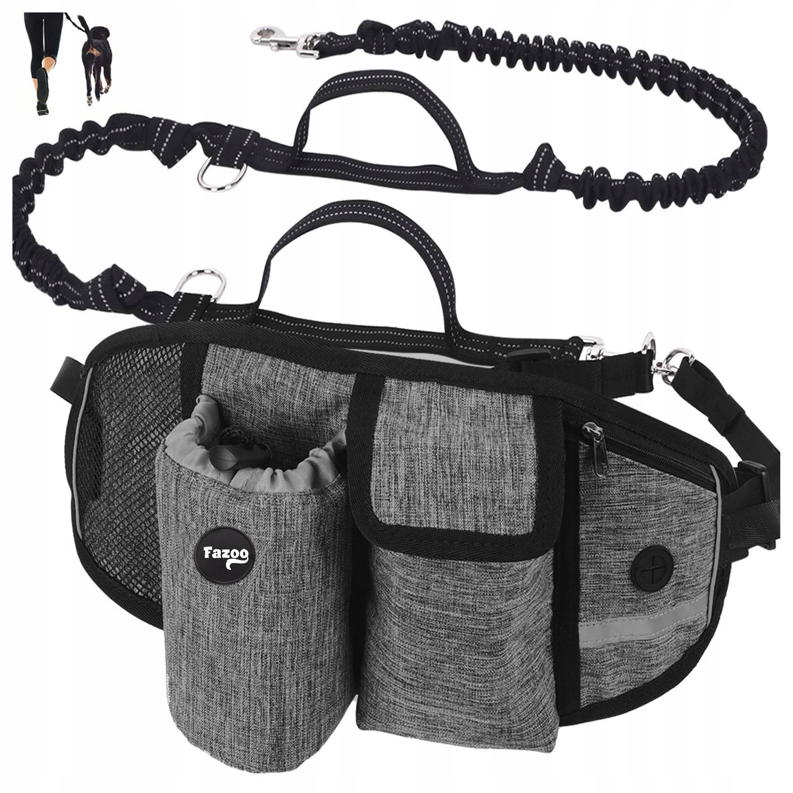 Levně Bederní Pás Vodítko Pro Psa na běhání Elastická Šedá Univerzální Hq 2,5 m