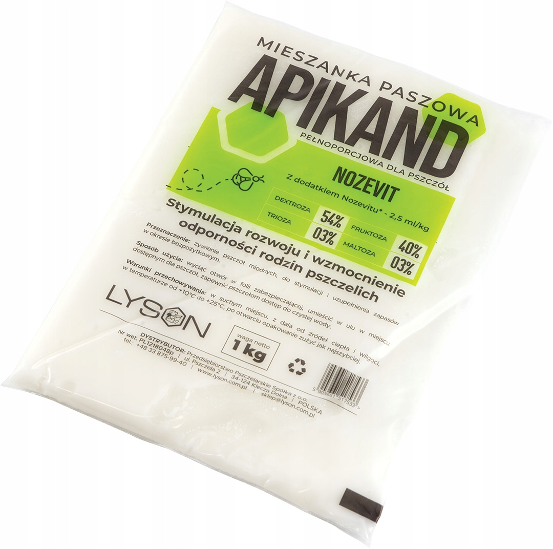 Apikand BF z nozevitem - ciasto 1kg Producent Łysoń