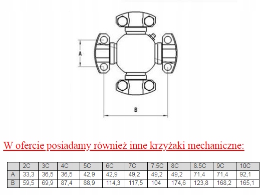 KRZYŻAK WAŁU IVECO, FIAT, SAMBRON, ATLAS, 5C 4HWD Numer katalogowy części 968