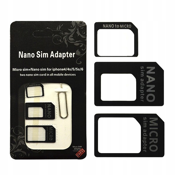 

Adapter Kart Sim 4W1 microSIM nanoSIM Kluczyk