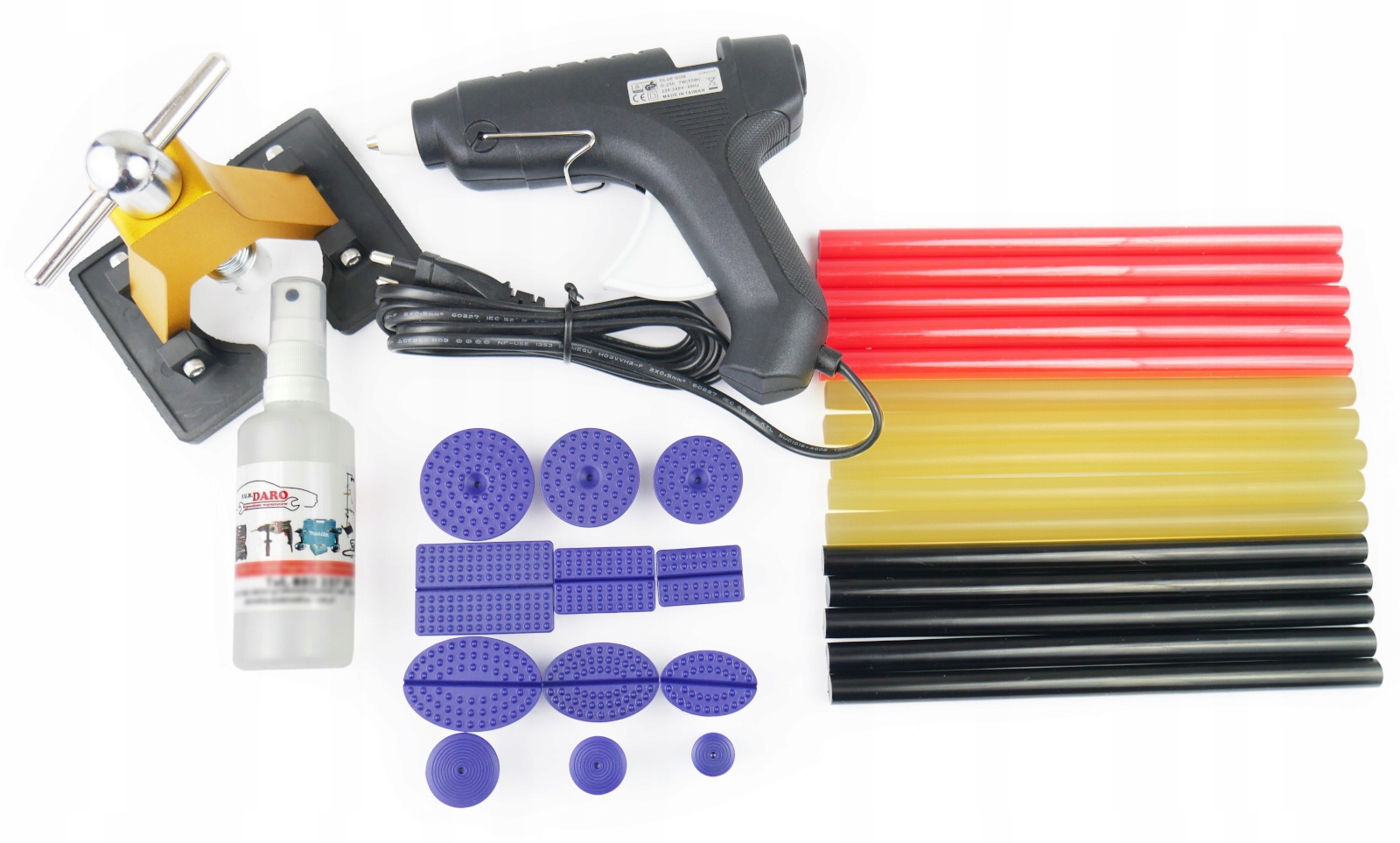Sada na odstraňování promáčklin Pdr Pistole Adaptéry Čisticí prostředky Lepidlo Pdr Puller