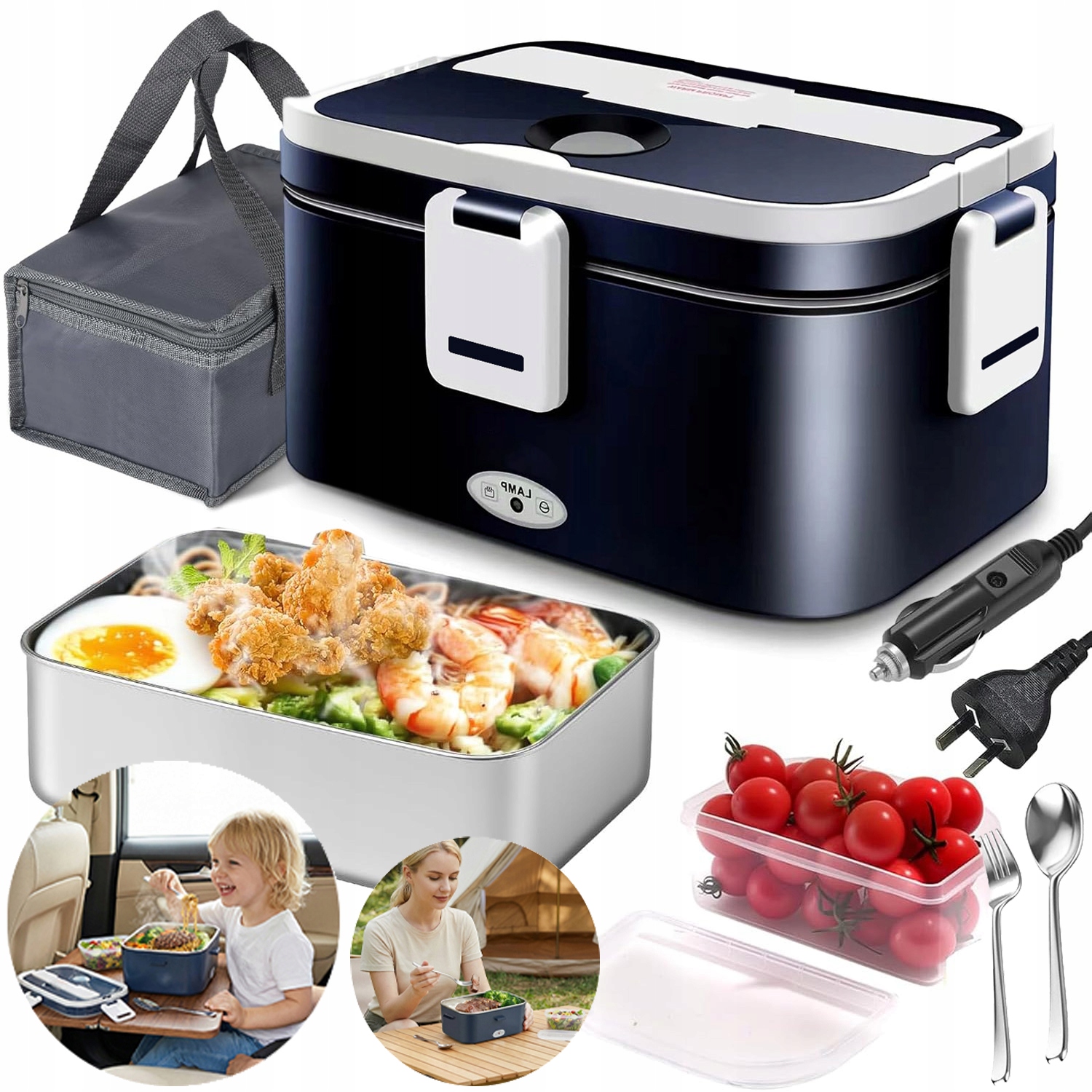 Elektrický Box Termoska Na Jídlo Snídaňová Přenosná Předehřívání