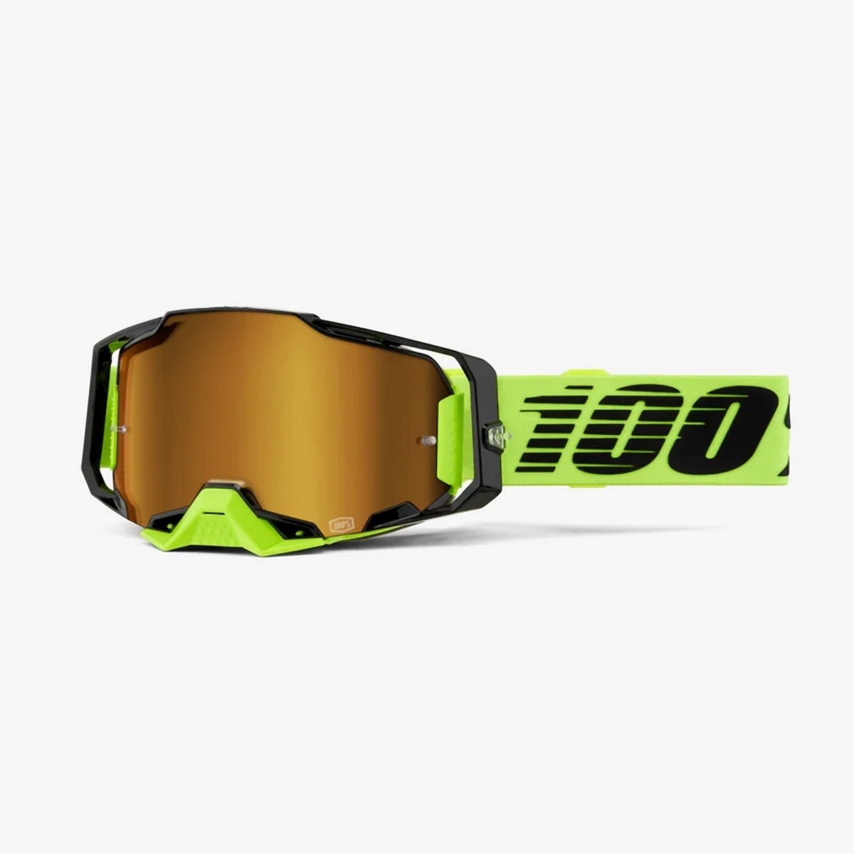 100 % Okuliare Model Armega Neon Yellow Mirror Gold Lens Žltá Farba