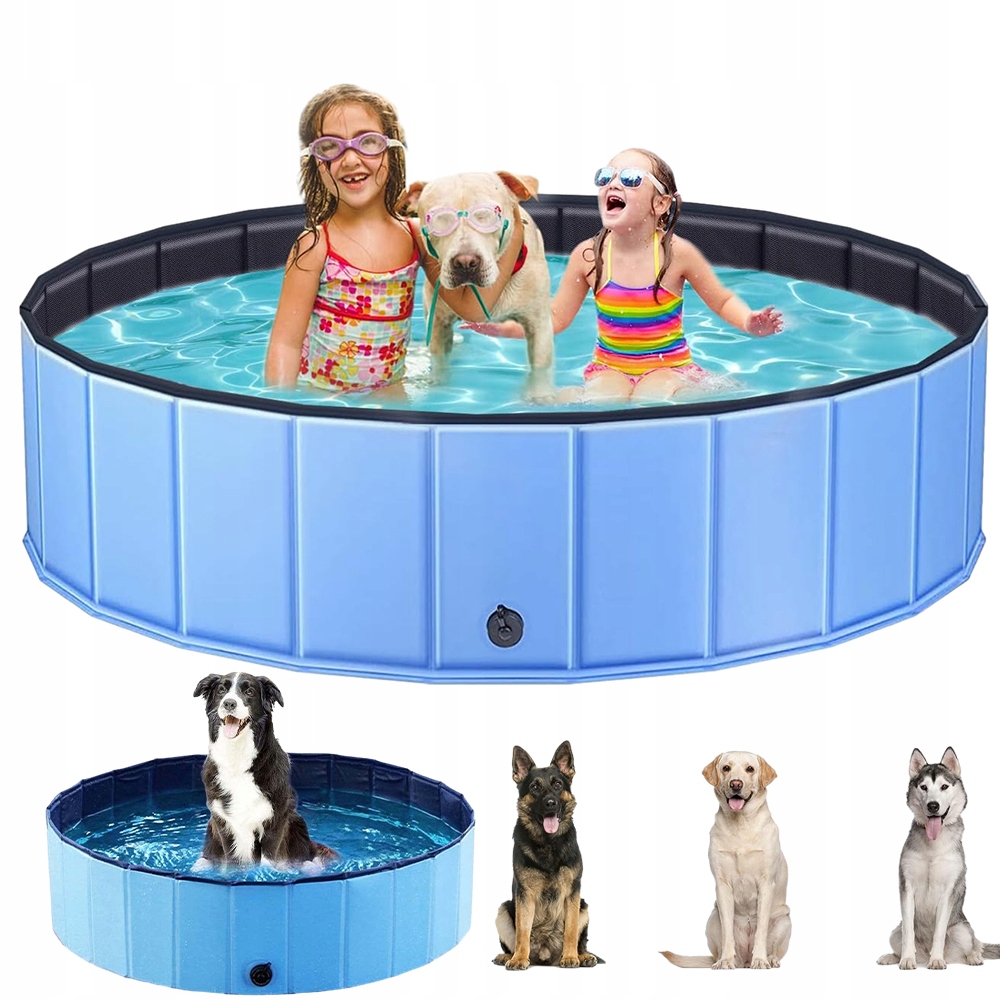 Levně Bazén Pro Psa Zvířat Velký Skládací Zahradní Pro Ochlazení Mytí XXL 100X30CM