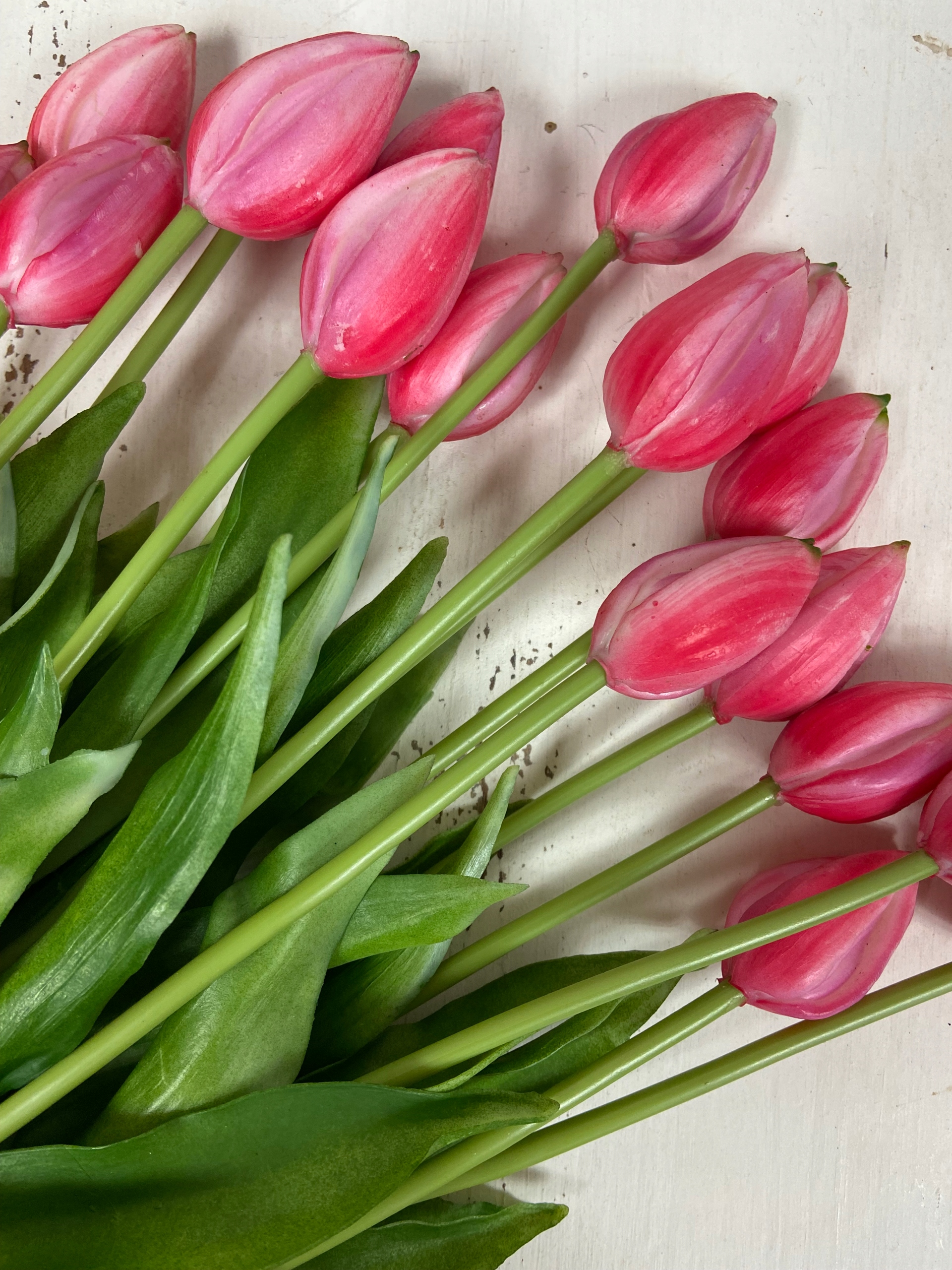 

Silikonowy tulipan tulipany różowy pąk 39cm Guma