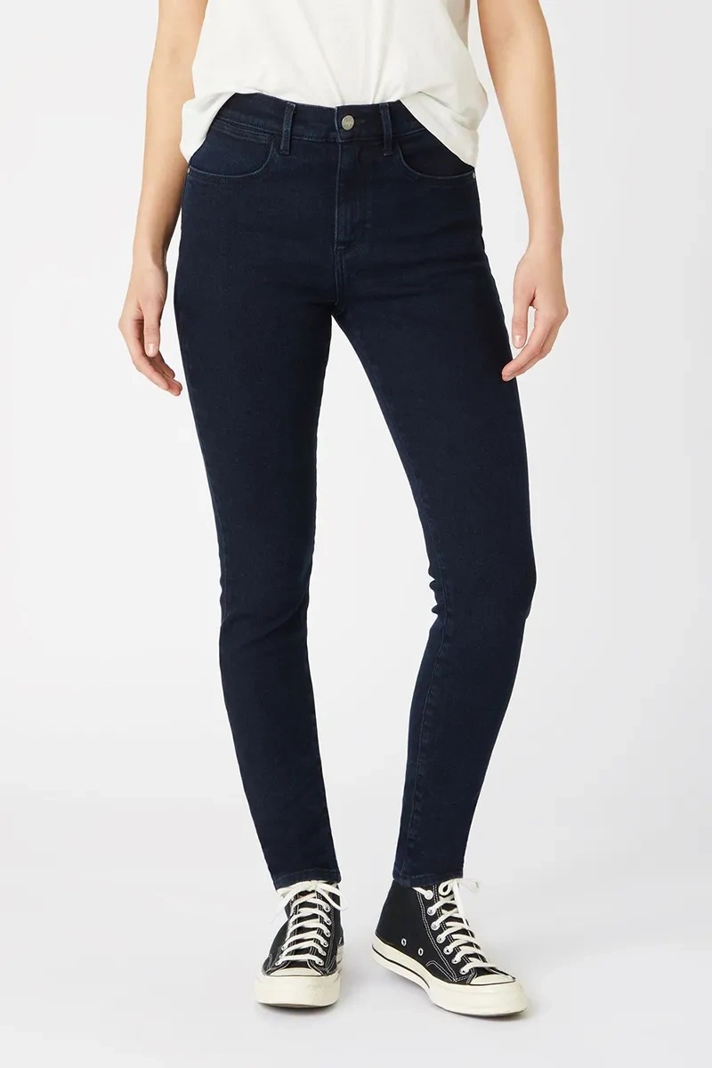 Dámské džíny úzké nohavice Wrangler High Rise Skinny Before Dark W27H4535G 26/32