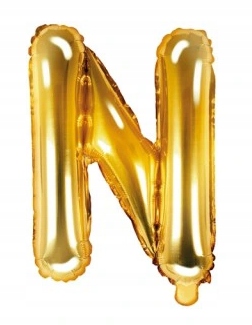

Balon foliowy Litera "n" 35cm, złoty