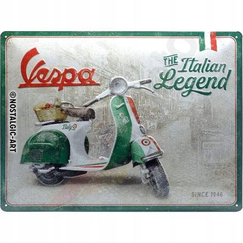 Plakát plechový 30x40 cm Vespa Italian Legend