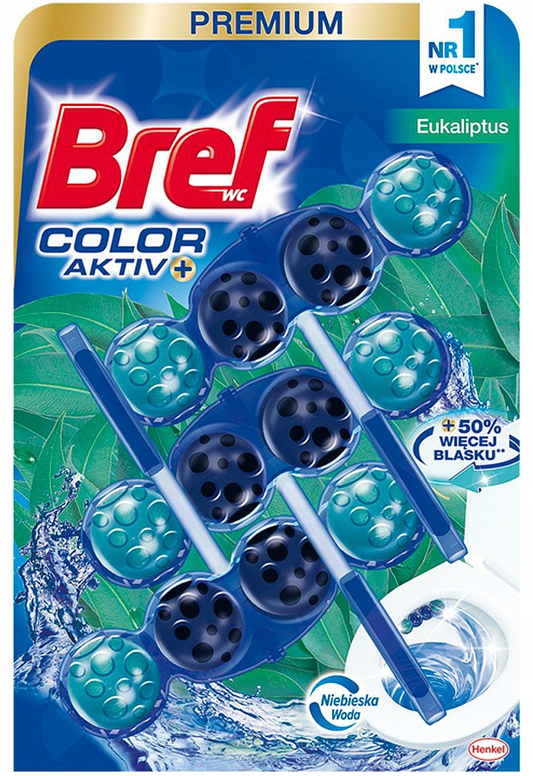 

Bref Color Aktiv zawieszka Wc Eukaliptus 3x50g