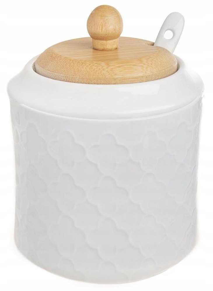 

Cukiernica Cukierniczka Porcelanowa Z Łyżeczką