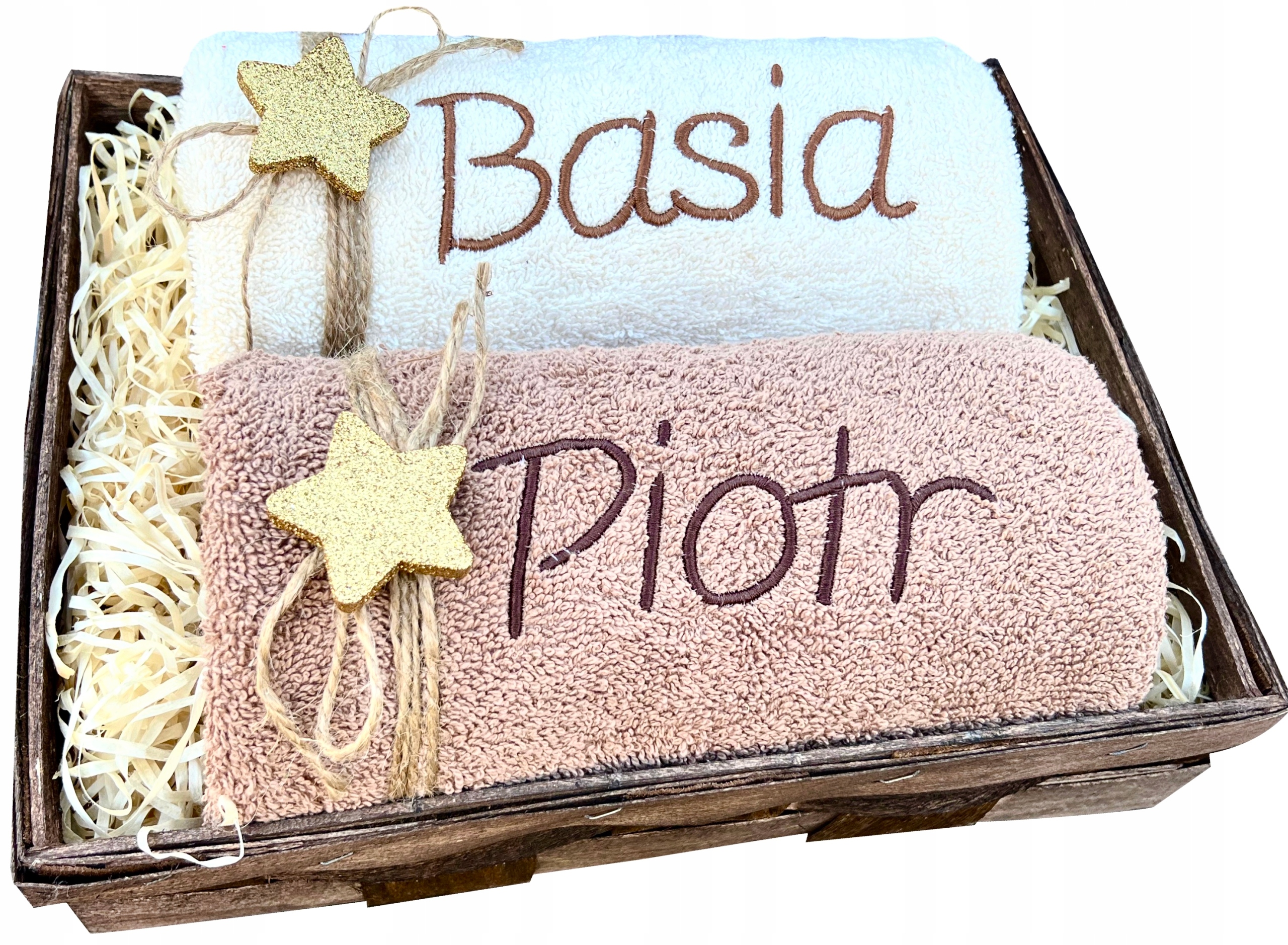 Prezent na Święta Ręczniki z Haftem Imię Imiona Marka FM