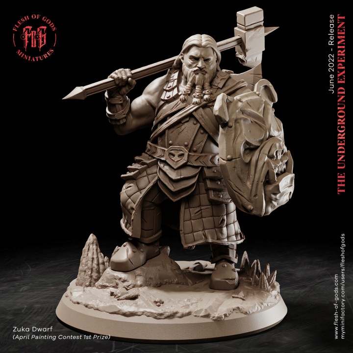 Zuka Dwarf - Flesh of Gods - Druk 3D