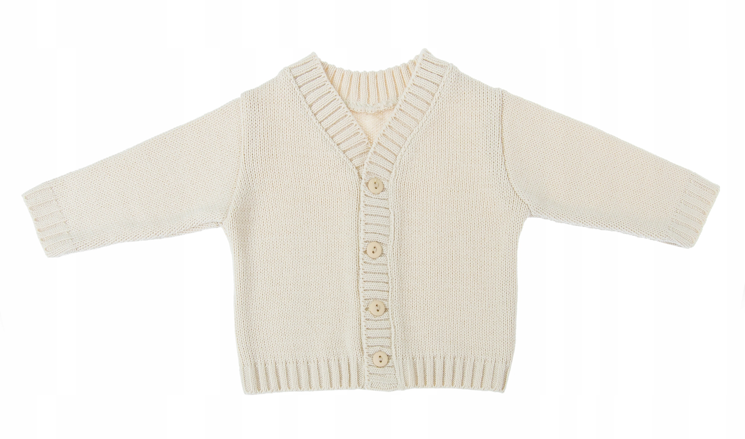 SWETER SWETEREK BEŻOWY beż gładki 62cm CHRZEST