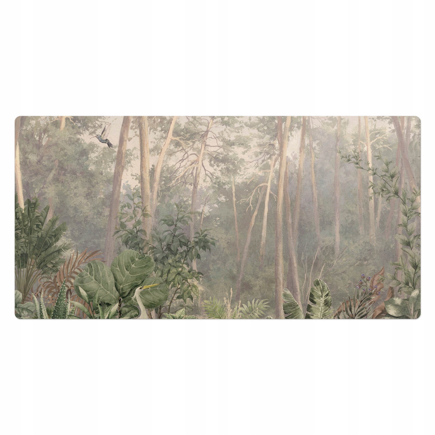Podložka Ochranná Podložka Psací stůl Klávesnice Myš Pohled na hustý les 100x50 cm