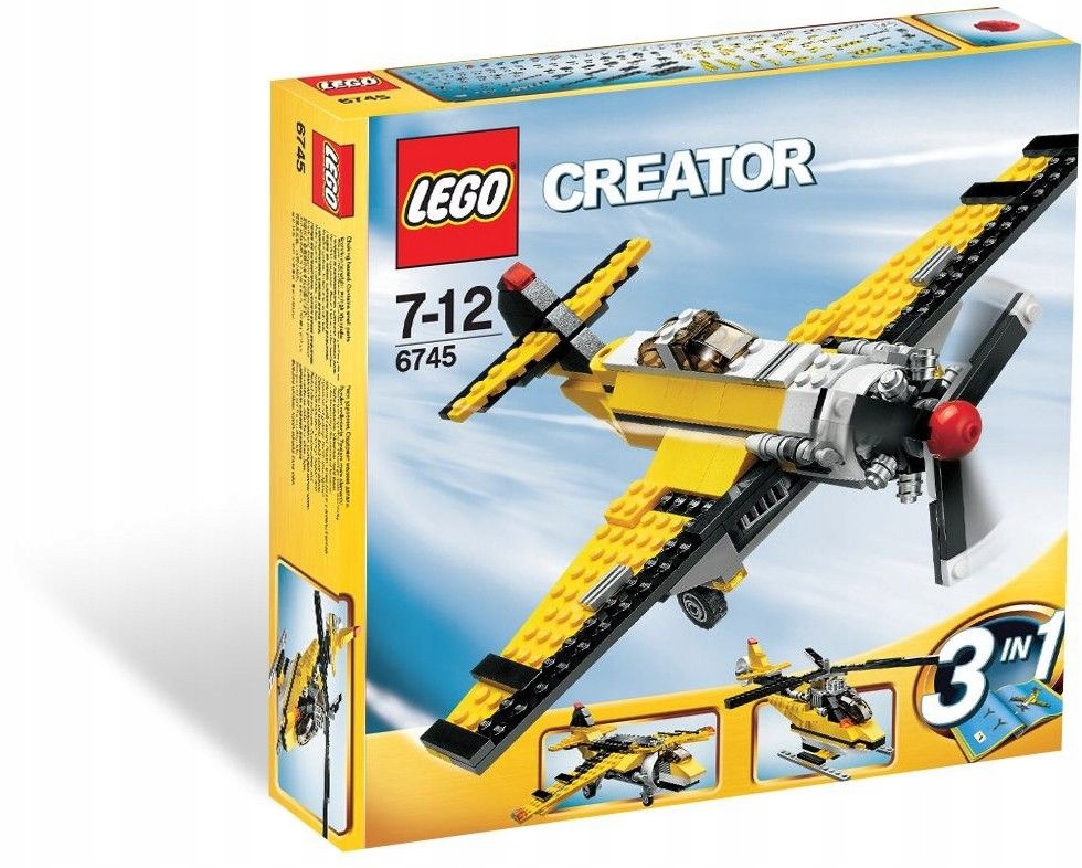 Lego 6745 Creator 3w1 Samolot, śmigłowiec, odrzutowiec Unikat z 2009 r.