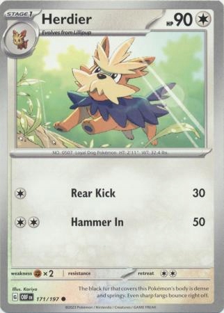 Herdier 171/197 Common Pokemon