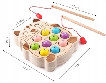 KLOCKI MAGNETYCZNE ZABAWKA ŁOWIENIE RYB MONTESSORI GRA ŁOWISKO Bohater brak