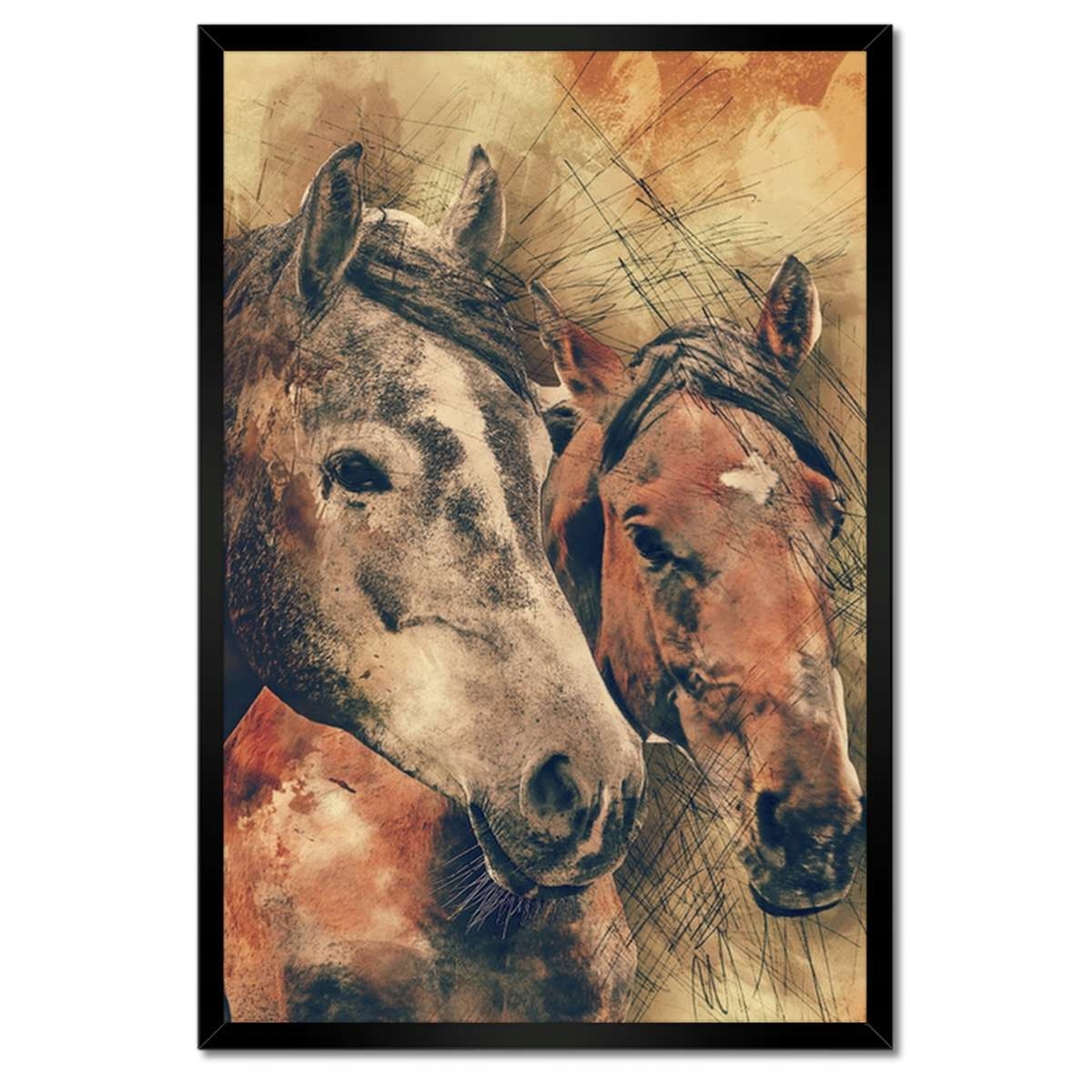 Plakáty v rámu 40x60 Hlavy koní