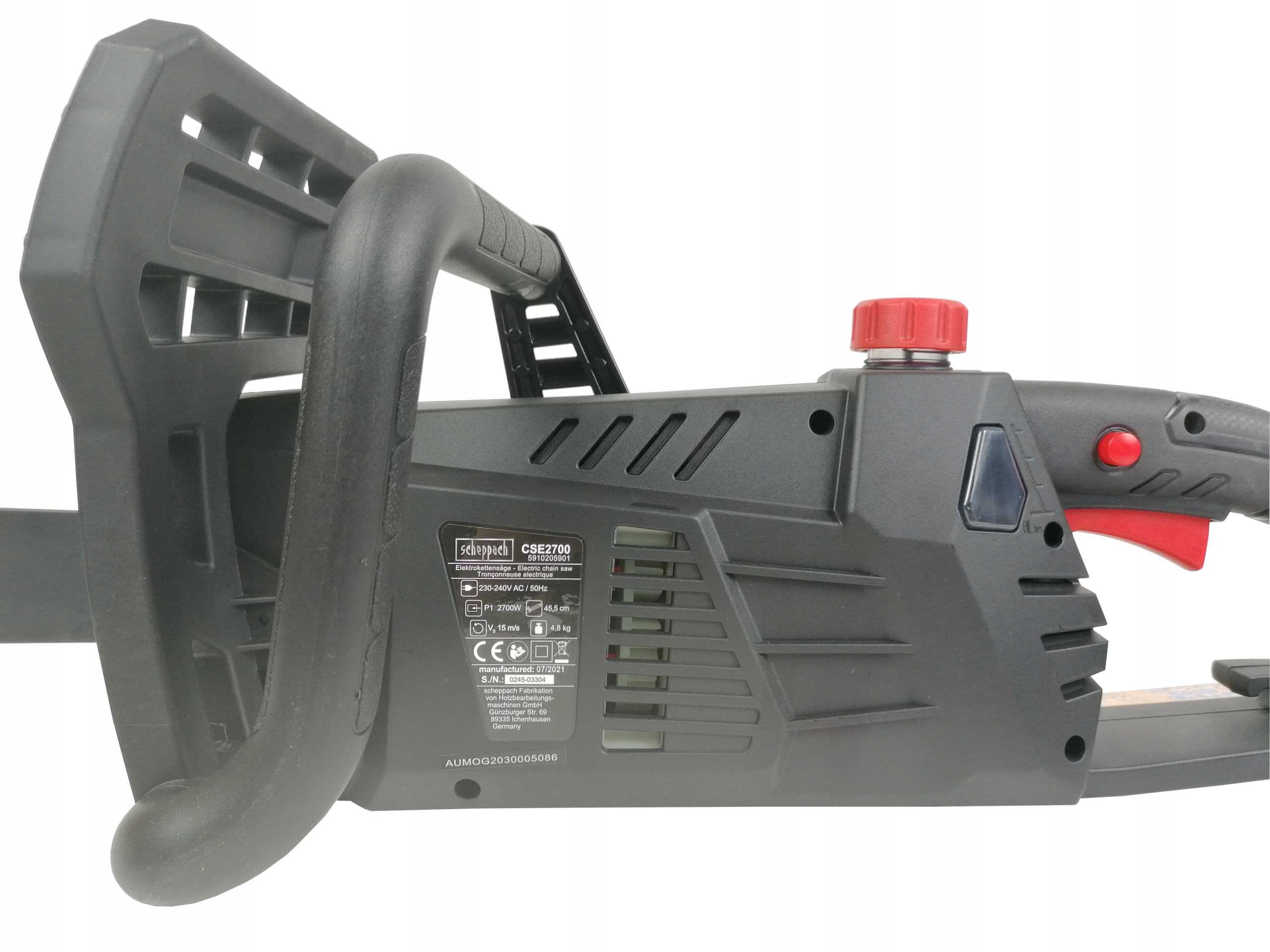 Scheppach CSE2700 elektryczna piła łańcuchowa Maksymalna moc 3300 W