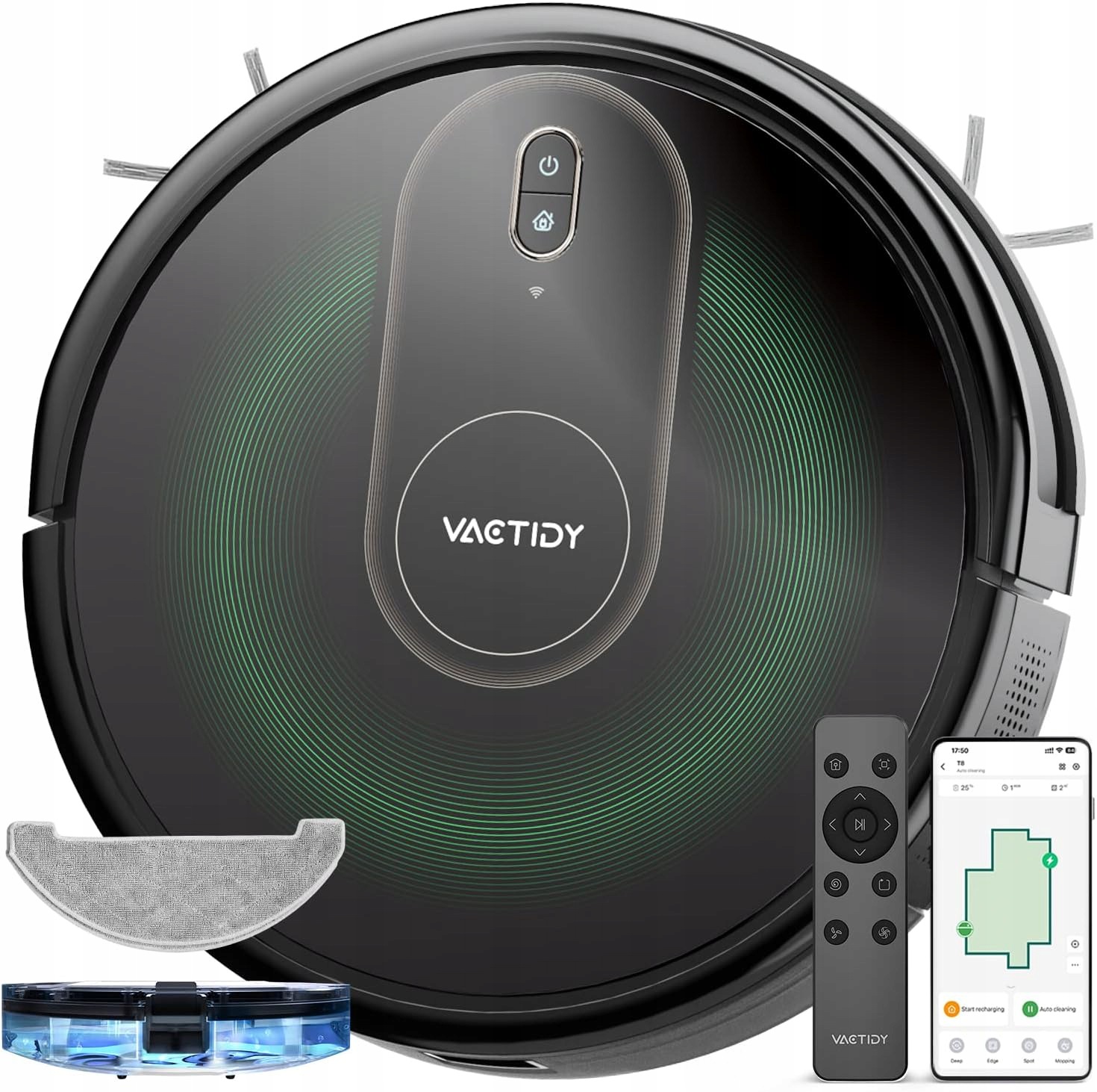 Uklízecí robot Vactidy Nimble T8 Pro 3000 Pa mop aplikace dálkové ovládání 150 min
