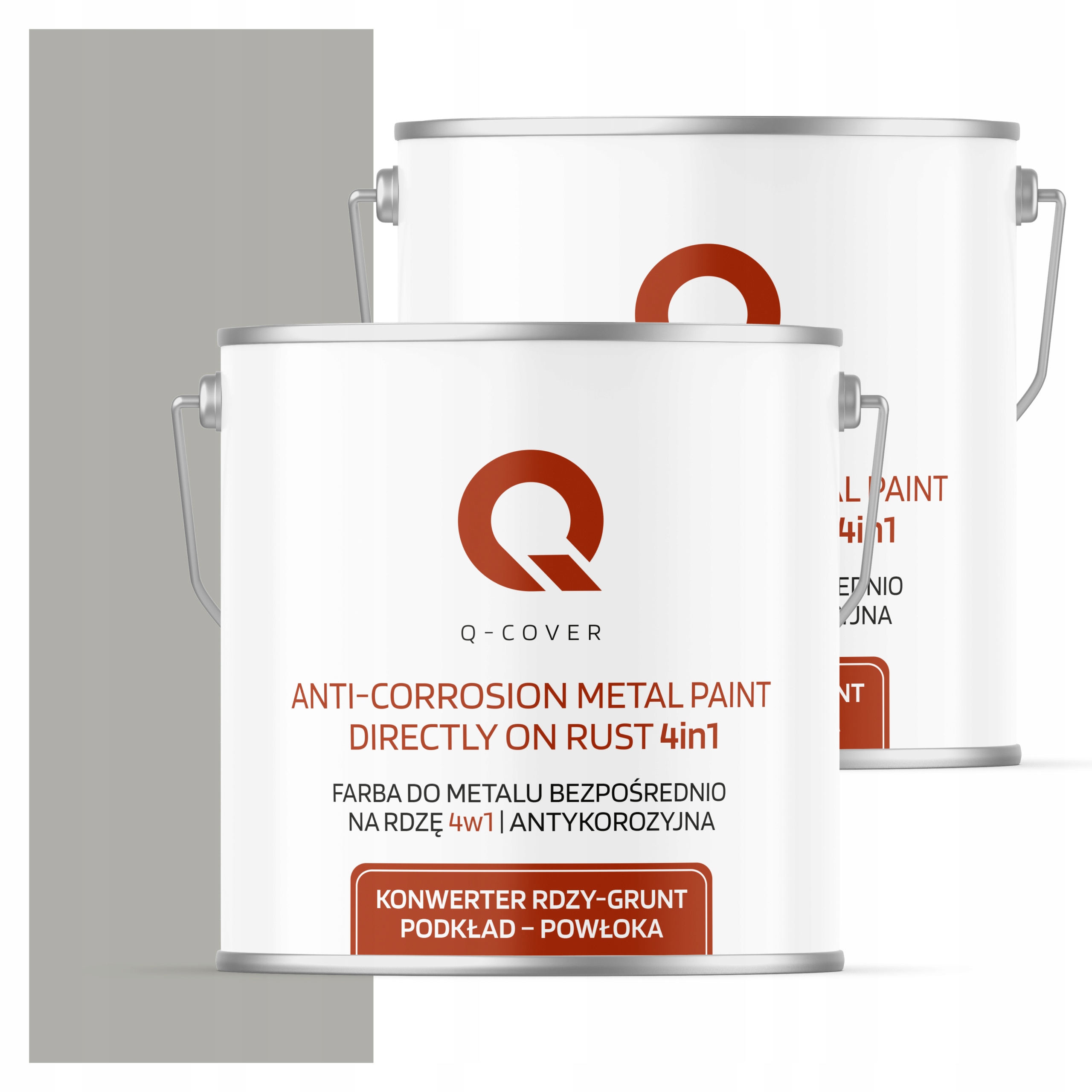 Farba Priamo Na Hrdzu Kov Aluminium Oceľ 5L 4v1 Polomat Šedá Achátová