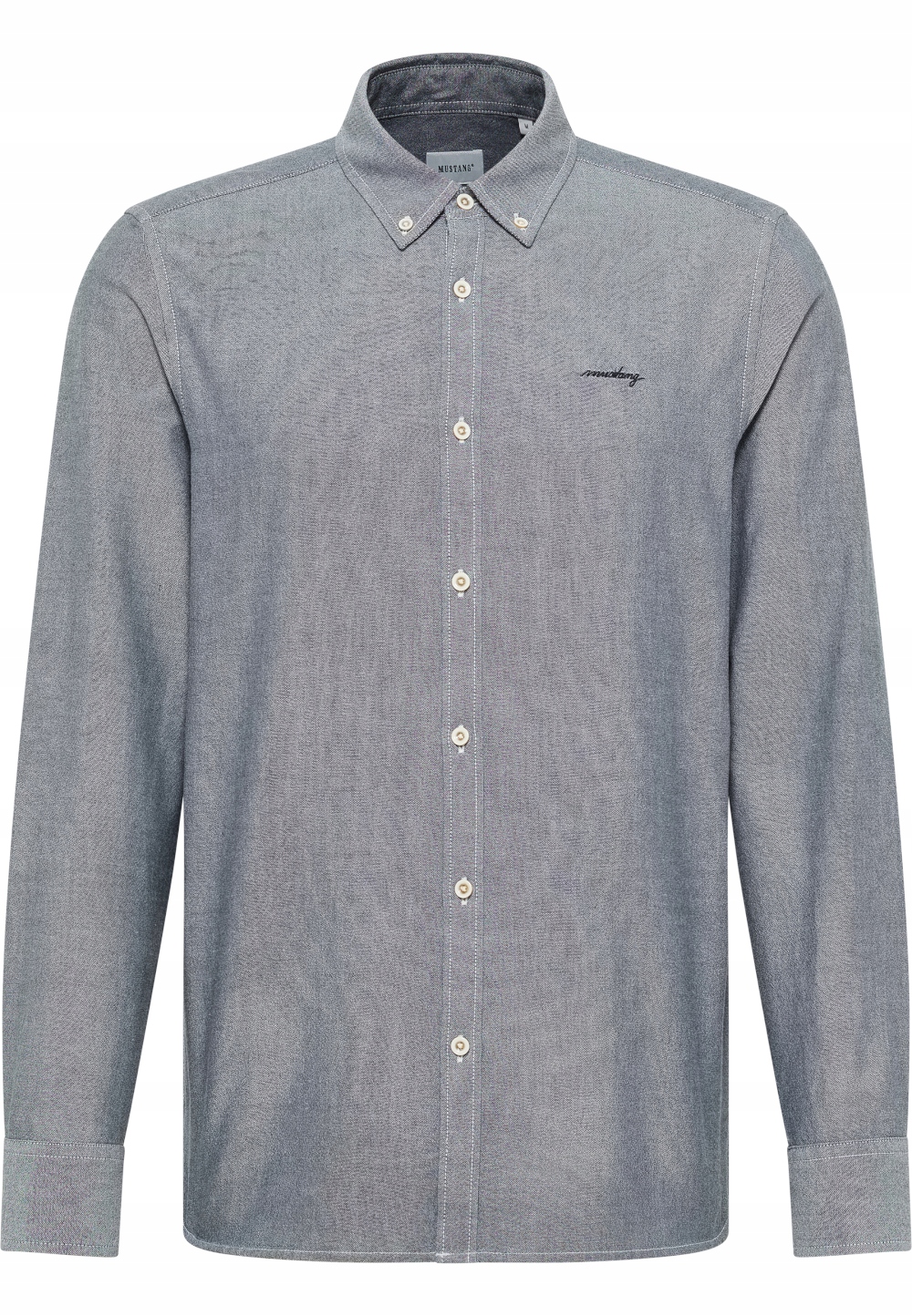 Mustang šedá pánská bavlněná košile s dlouhým rukávem casual L