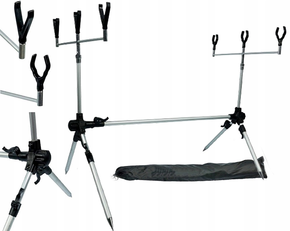 STOJAK KARPIOWY FEEDER ROD POD PODPÓRKI NA TRZY WĘDKI GRUNT