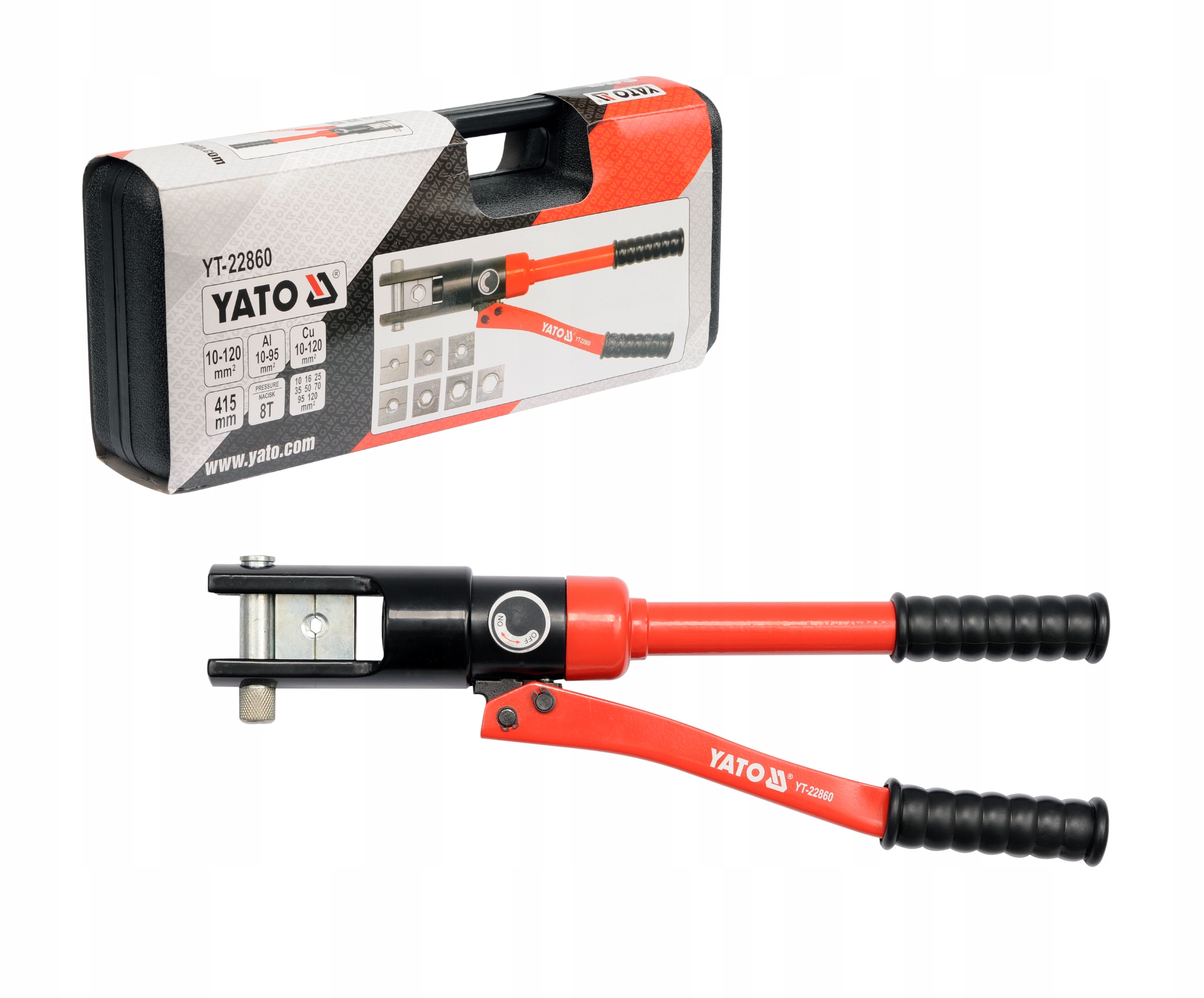 YATO ГИДРАВЛИЧЕСКИЙ ОБЖИМНОЙ ИНСТРУМЕНТ ДЛЯ ТРОСА 10-120 ММ