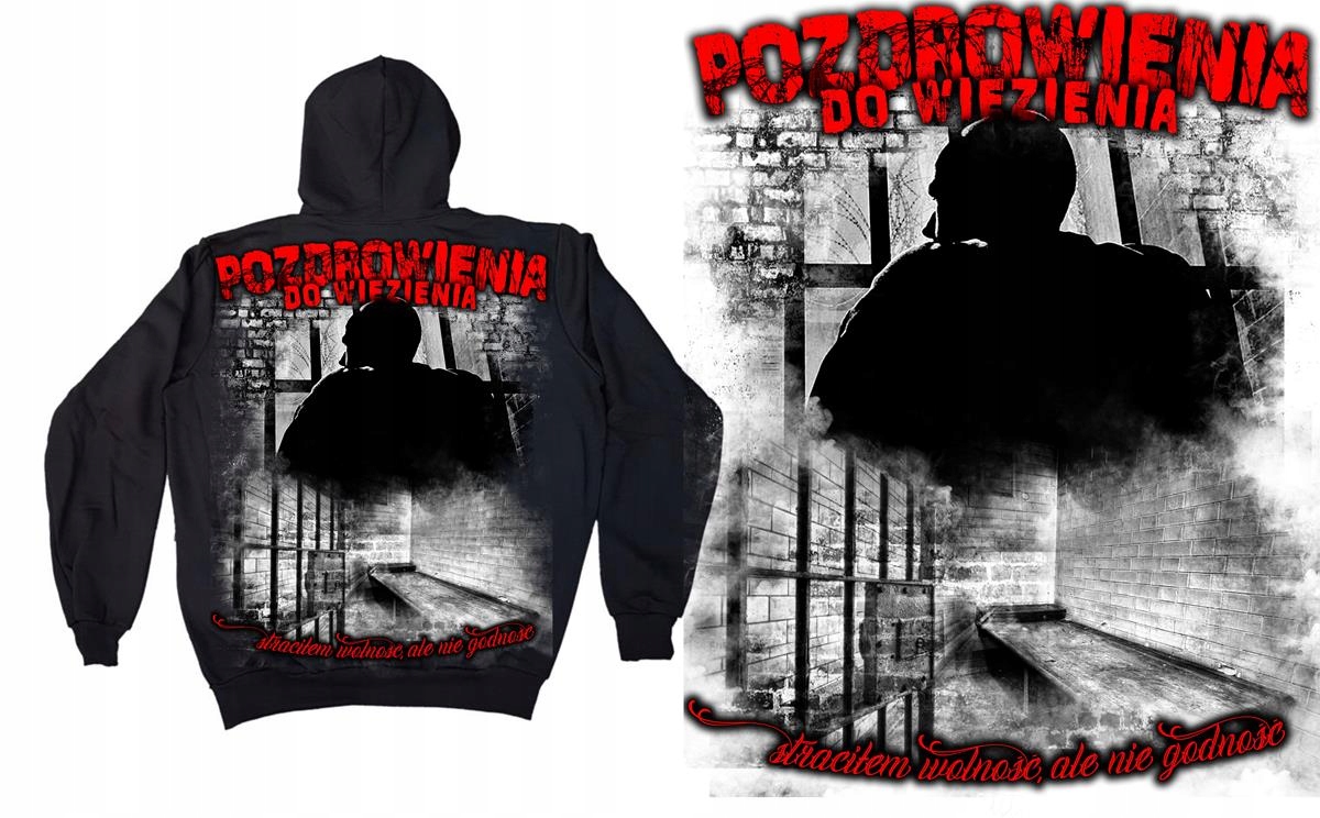 

S Bluza kangur Pdw Pozdrowienia do więzienia Rpk