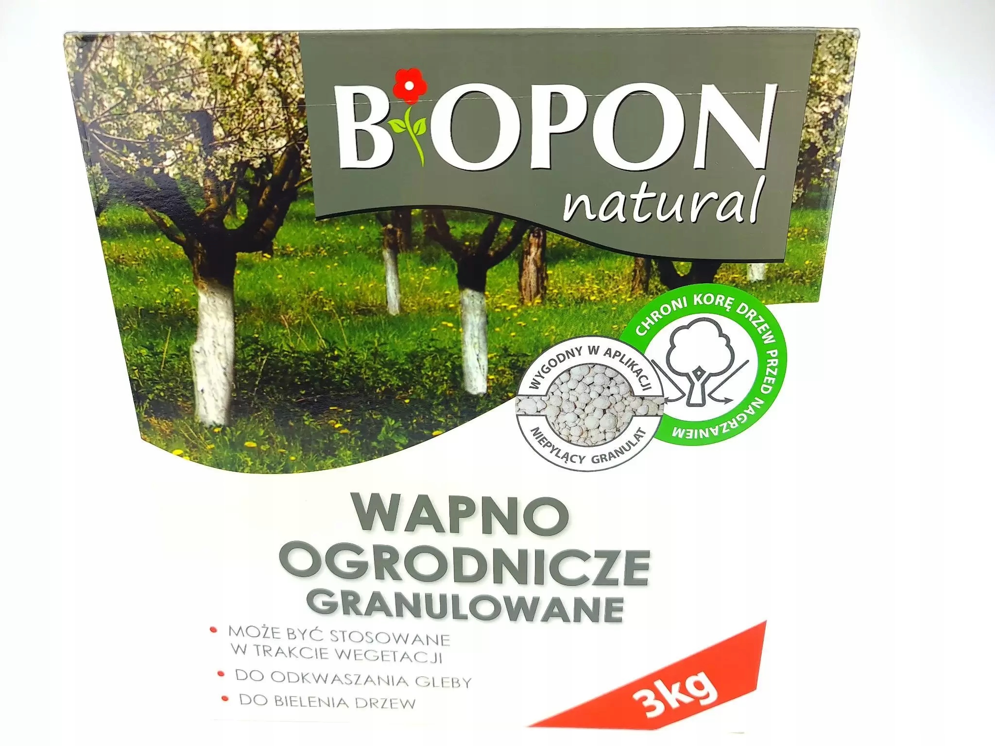 

Biopon 3kg Wapno granulowane do odkwaszania gleby