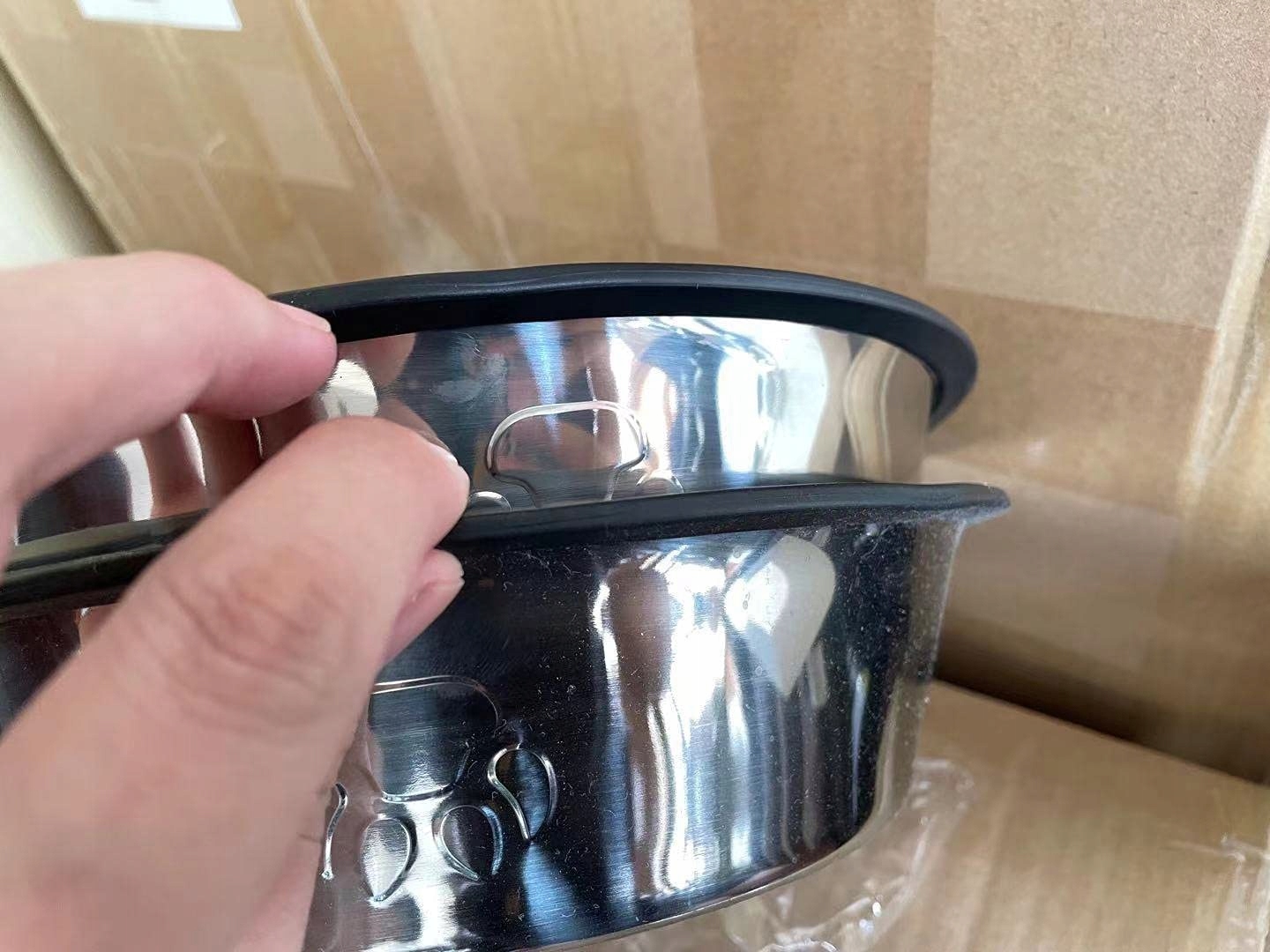 HOTYPE Miska Dla Psa Stal Nierdzewna Antypoślizgowa 22cm 2 Sztuki — miniatura 8