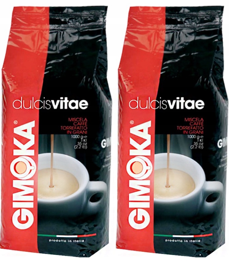 Gimoka Dulcisvitae Dolcevita kawa ziarnista Robusta 2x1 kg