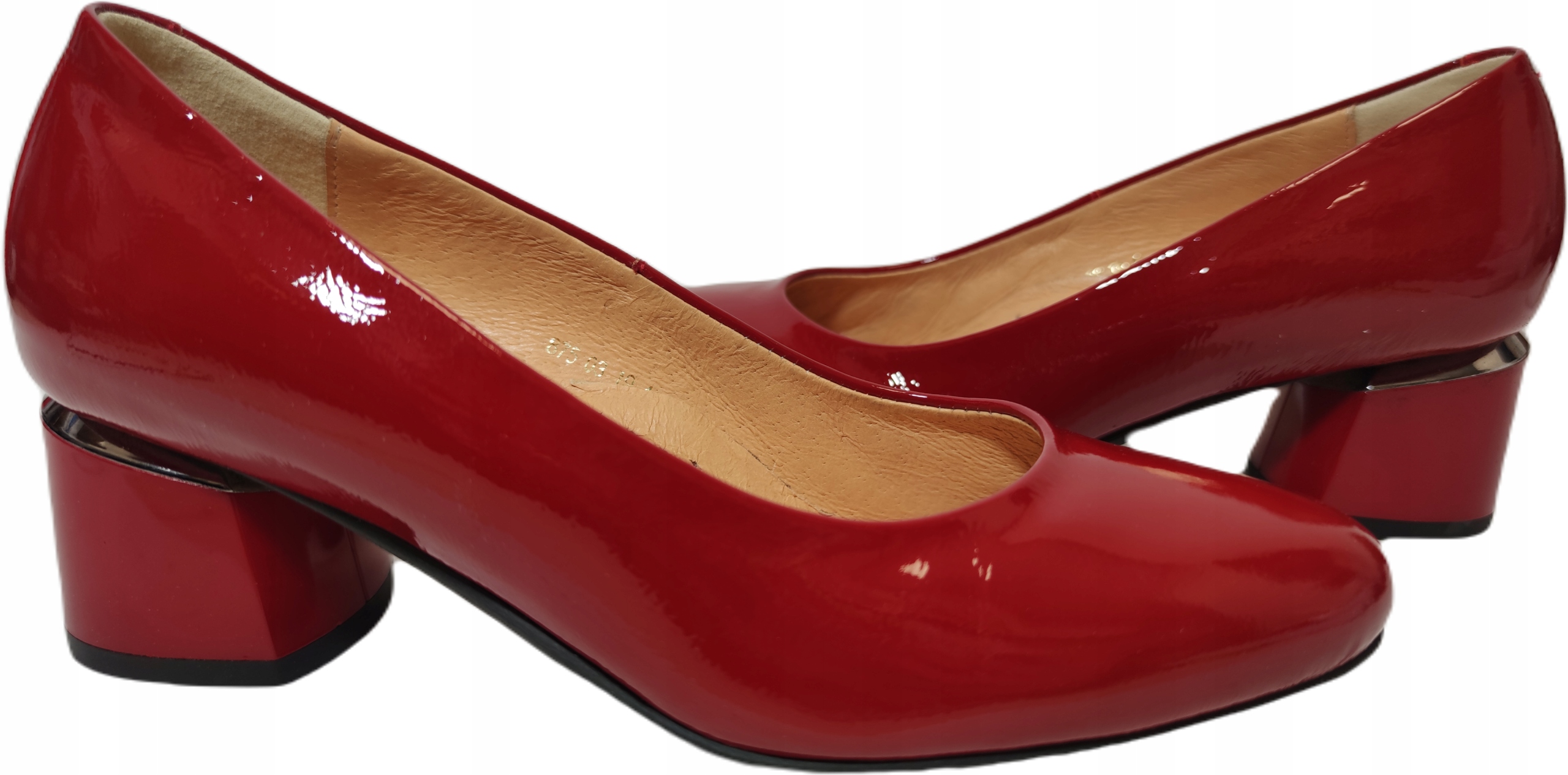 Pohodlné lodičky lak Espinto c-875 červená 38