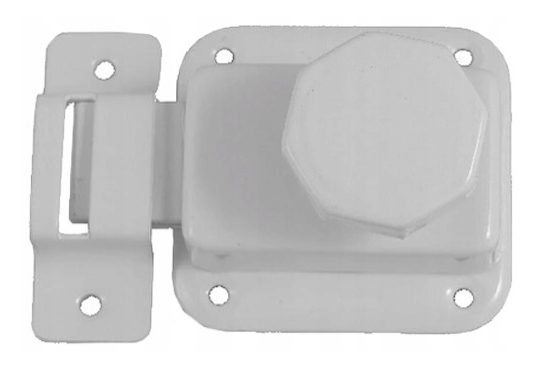 Zasuwka łazienkowa zamknięcie wc kolor biała