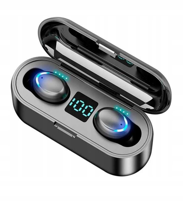 SŁUCHAWKI BEZPRZEWODOWE WODOODPORNE Z POWERBANKIEM Stan opakowania oryginalne