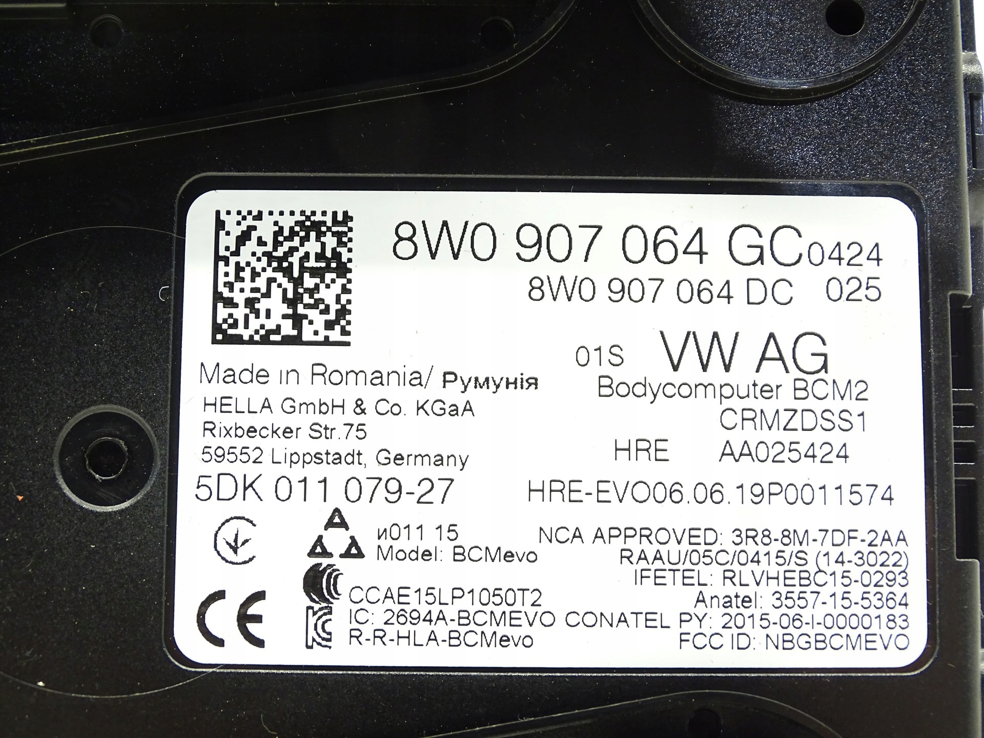 module control unit KOMFORTU BCM AUDI A4 A5 F5 8W 8W0907064GC