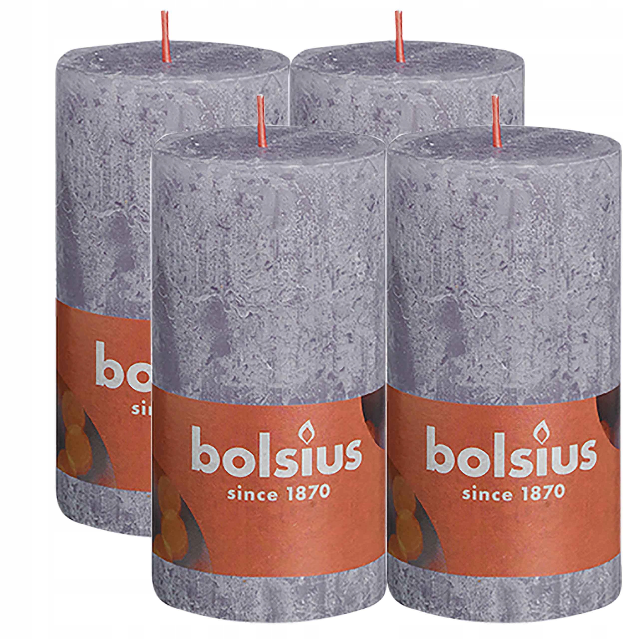 

Świeca Rustic ozdobna 130/68 Fioletowy 4szt komple