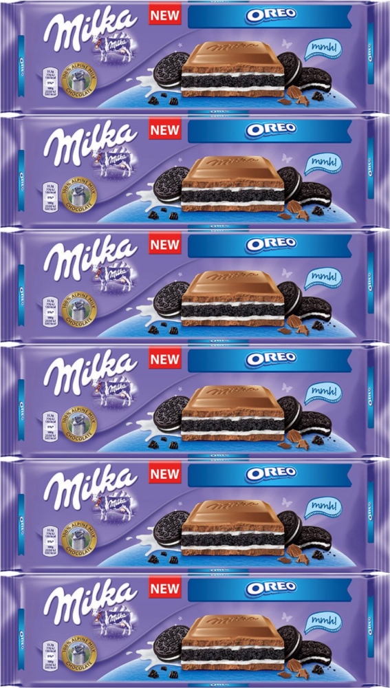 Milka Mmmax Oreo Herbatniki kakaowe i nadzienie o smaku waniliowym 300 g x6