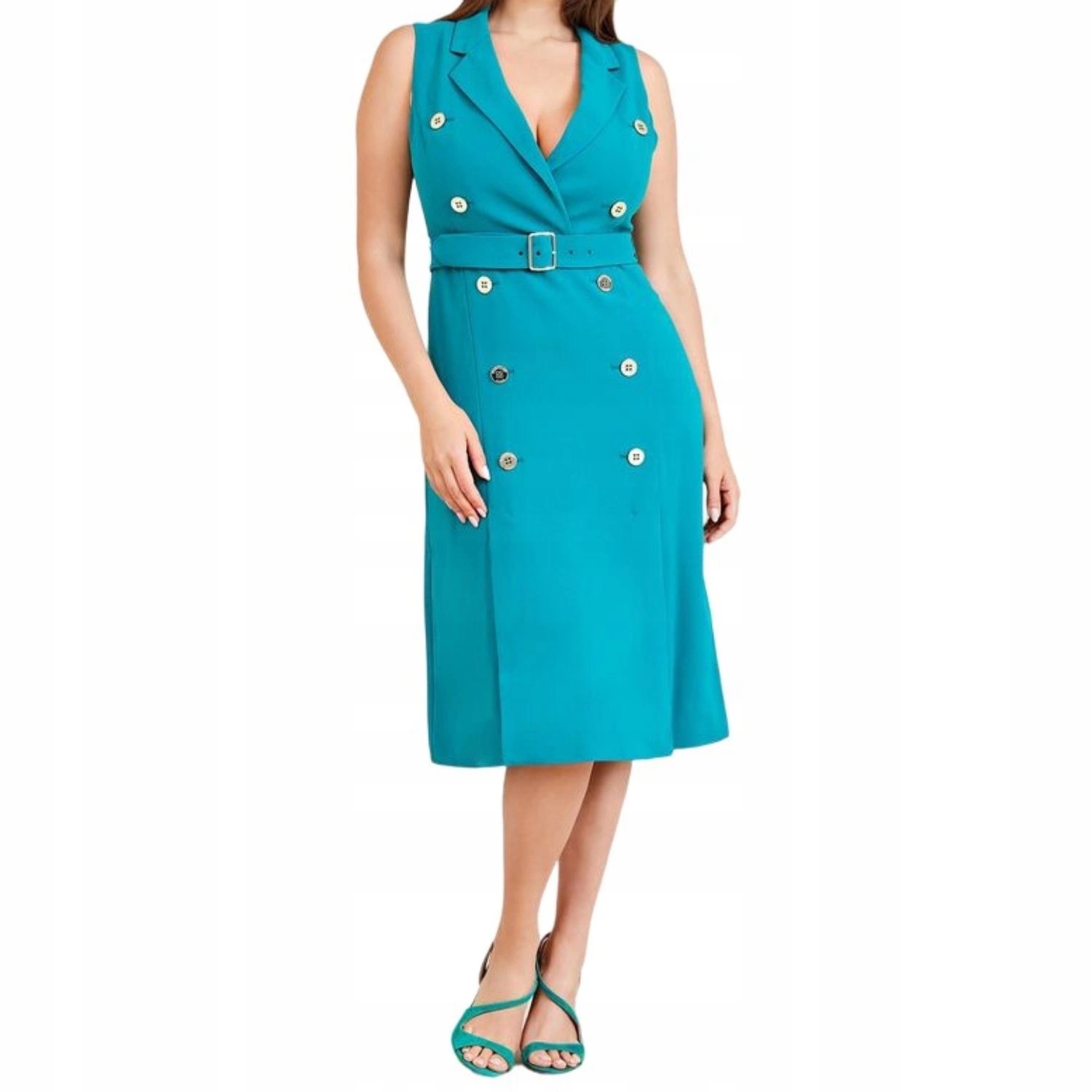 Šaty Marciano by Guess dámská zelená elegantní límeček vel. 44