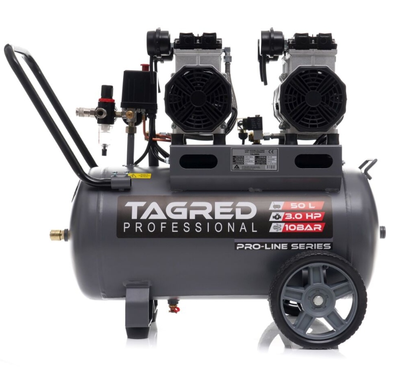 Kompresor Sprężarka bezolejowy 4T 50L 3000W R4 10BAR TA3385 Model TA3385