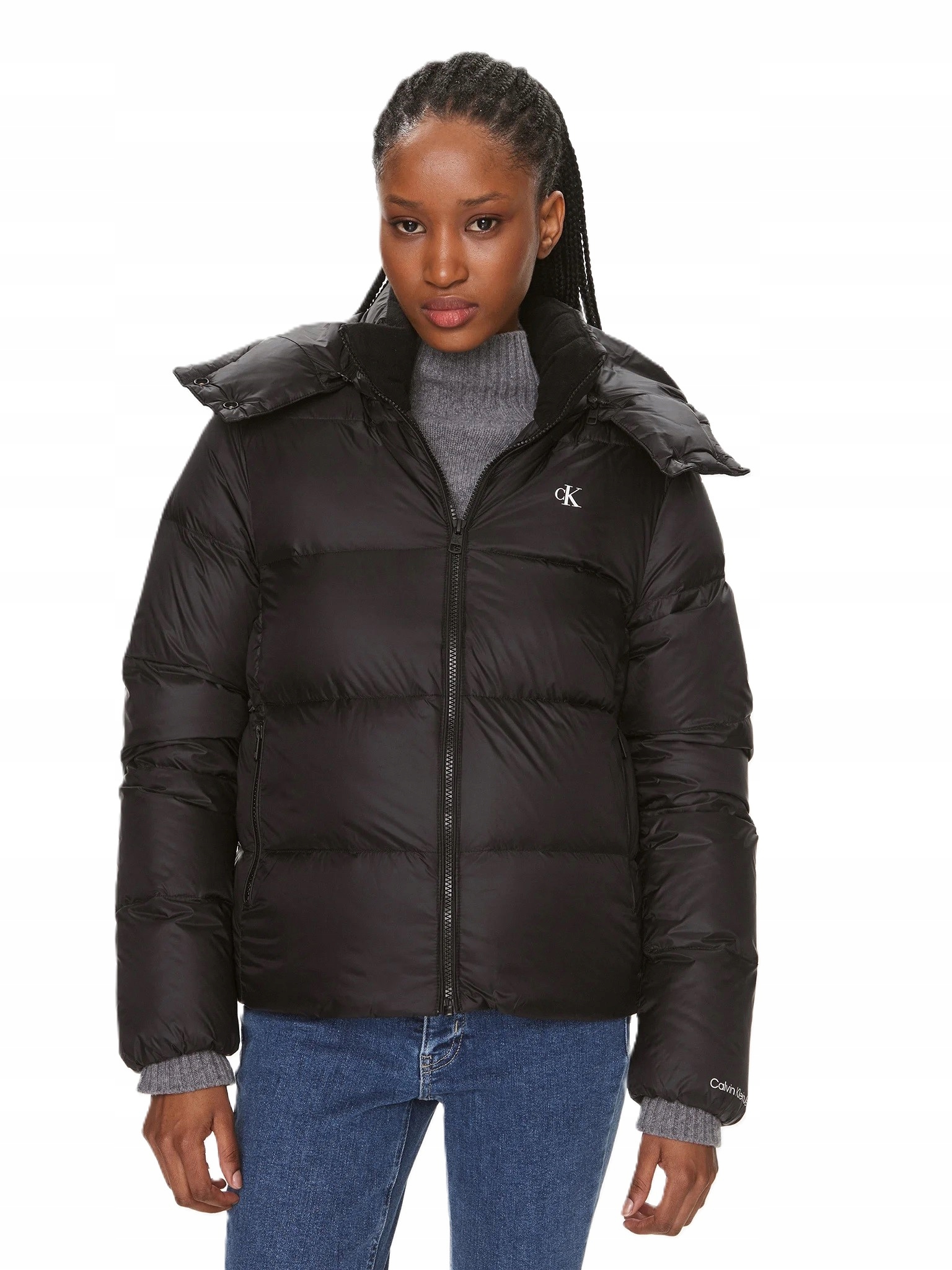 CALVIN KLEIN JACKET - KURTKA CZARNA DAMSKA M