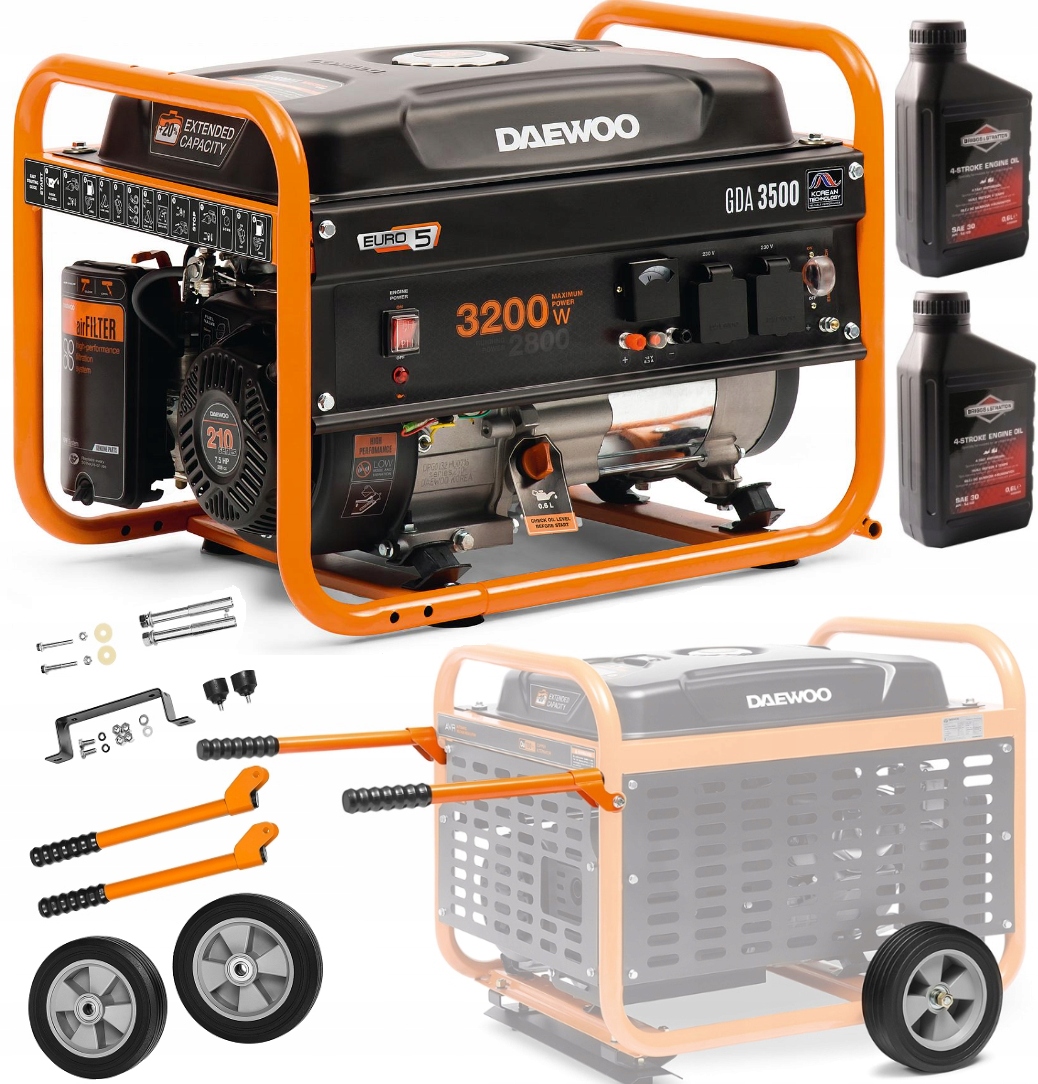 

Daewoo Agregat Prądotwórczy Gda 3500 3200W + Wózek