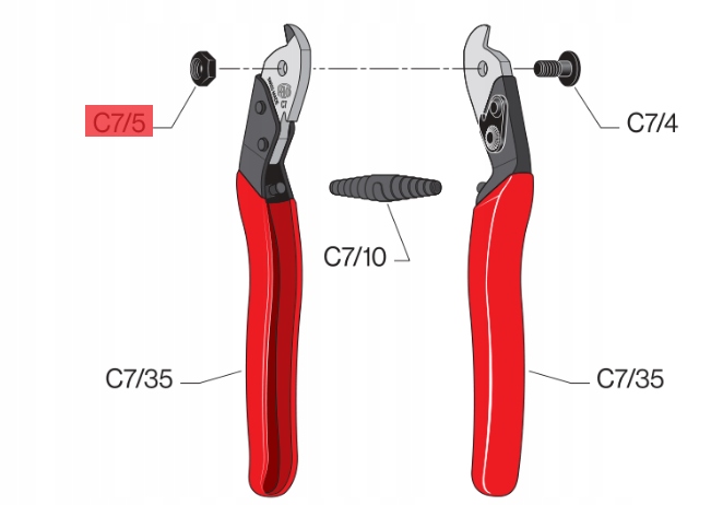 Felco C7/5 Wymienna nakrętka sekatora Felco C7,CP Typ inny