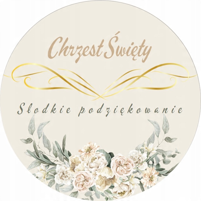 

Naklejki Chrzest Podziękowanie 4 CM 35 Szt