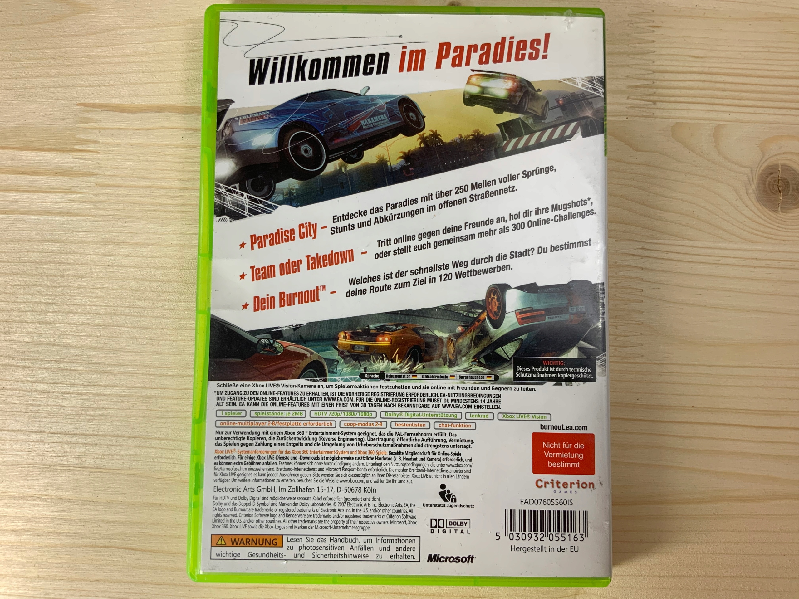 BOURNOUT PARADISE płyta bdb+ komplet XBOX 360 Producent Criterion Games