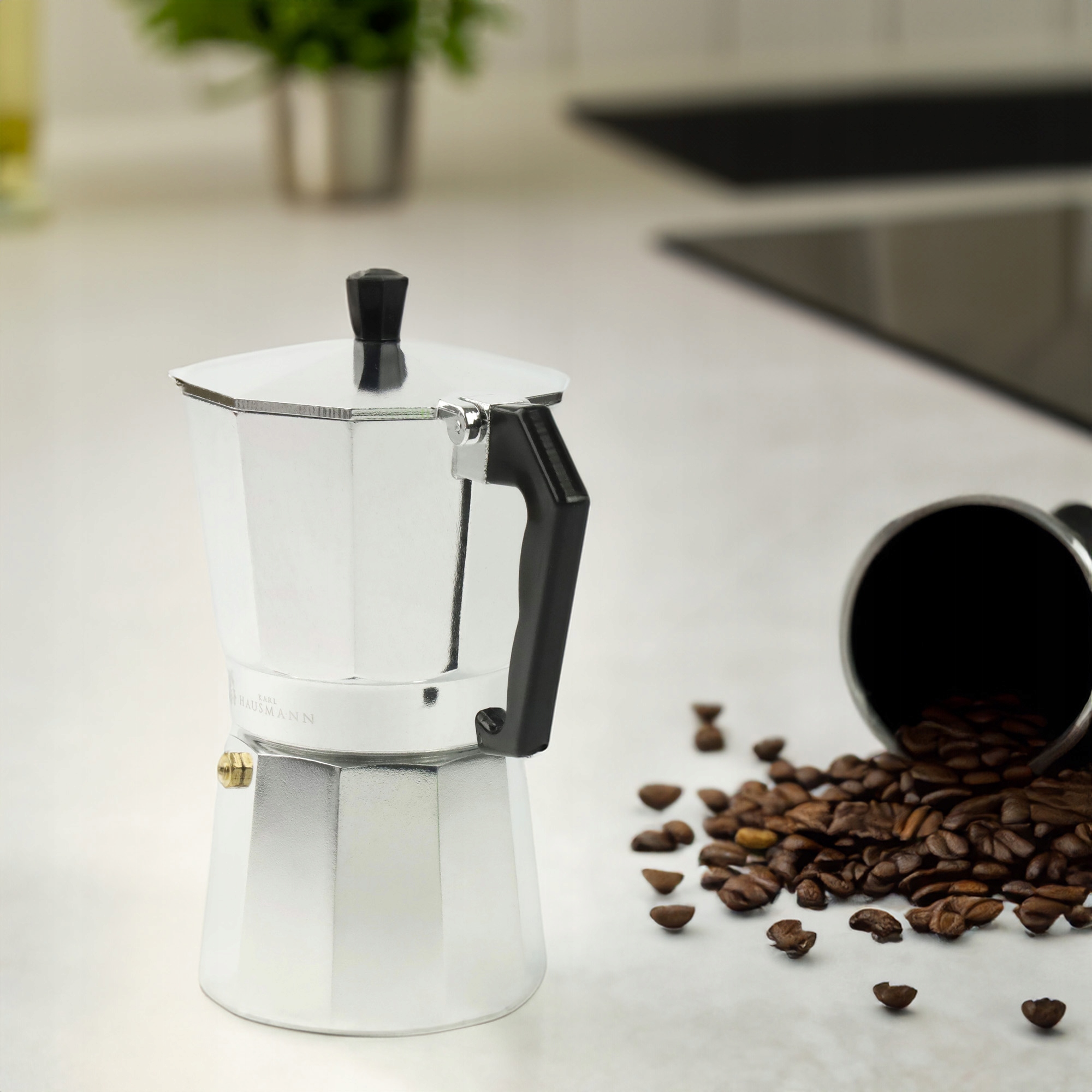 KAWIARKA ALUMINIOWA ZAPARZACZ DO KAWY KAFIETERKA WŁOSKA MOKA NA 6 FILIŻANEK