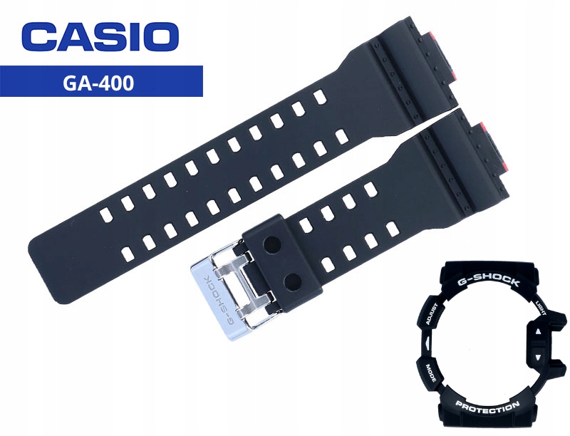 Komplet Pásek Casio GA-400HR-1A Černý Mat 16 MM A Bezel Originál