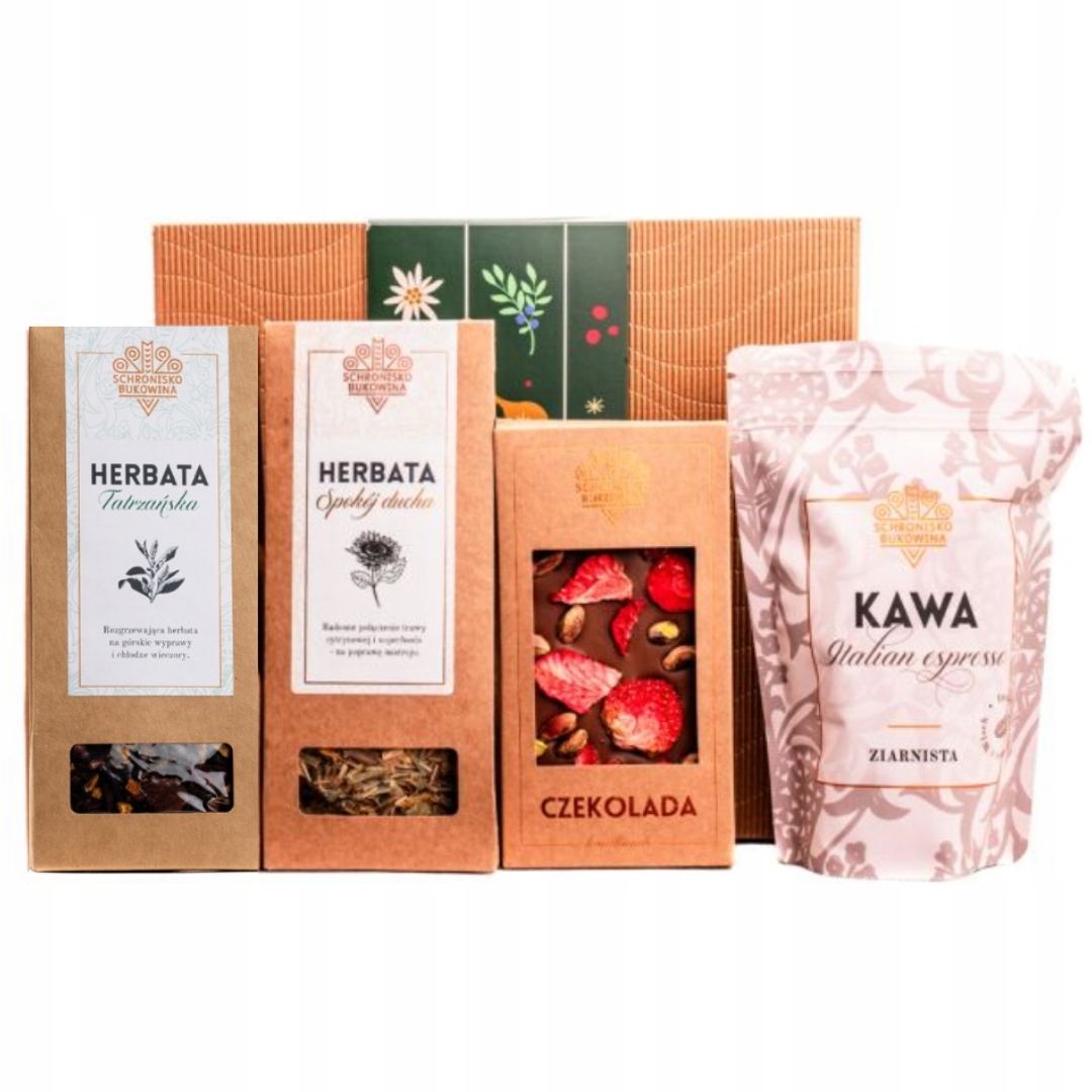 Levně Dárek dárek zabalený do Schronisko Bukowina káva čaj čokoláda